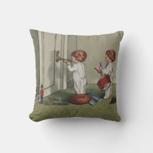 Wake Up Its Christmas cute child illustration Cushion