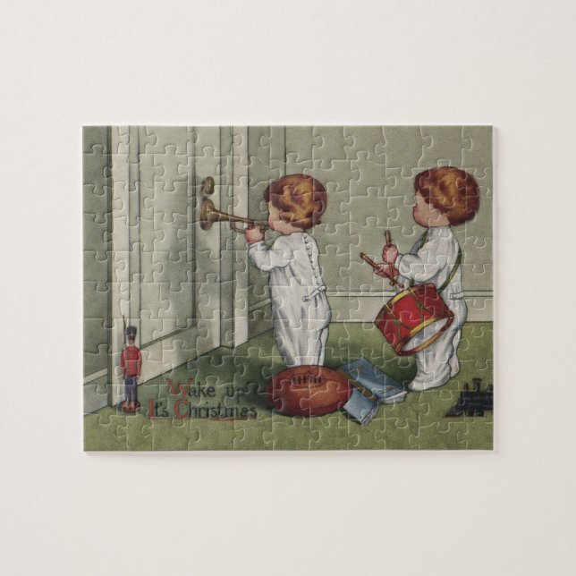 Wake Up Its Christmas cute child illustration Jigsaw Puzzle (Horizontal)