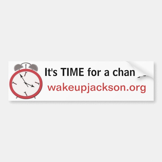 WAKE UP JACKSON BUMPER STICKER (Front)
