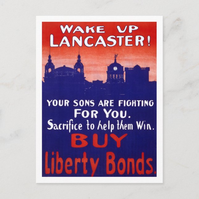 Wake Up Lancaster Postcard (Front)