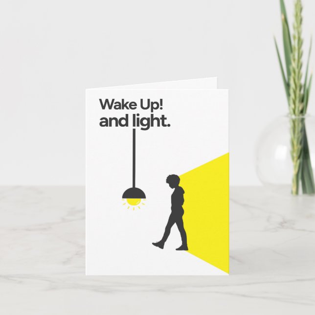 wake up, light invitation (Front)