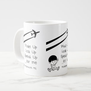 Wake Up Look Up Speak Up For Me Chemtrails Kill Large Coffee Mug
