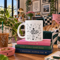 'Wake up. Love Corgi. Repeat.' Playful Black White