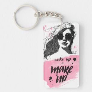Wake Up & Make Up Key Ring