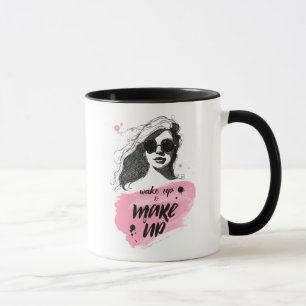 Wake Up & Make Up Mug