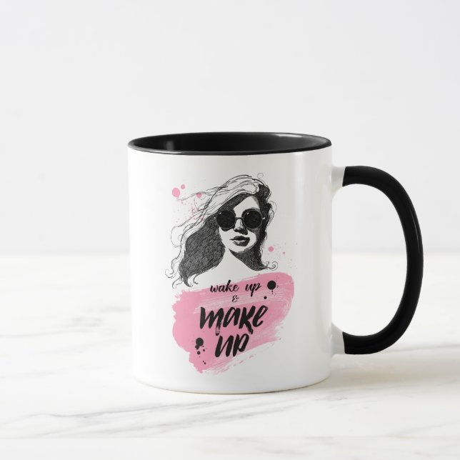Wake Up & Make Up Mug (Right)