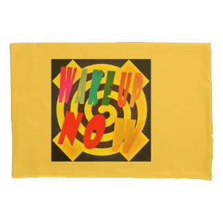 wake up now sandy pillow pillowcase
