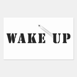 WAKE UP RECTANGULAR STICKER