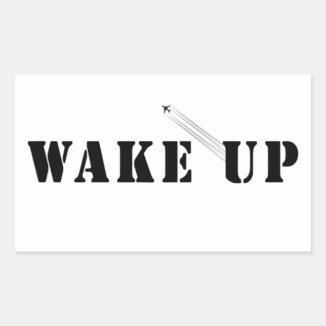 WAKE UP RECTANGULAR STICKER (Front)