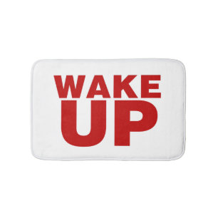 Wake Up Red Bath Mat