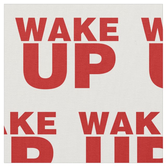 Wake Up Red Fabric (Close Up)