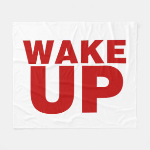 Wake Up Red Fleece Blanket
