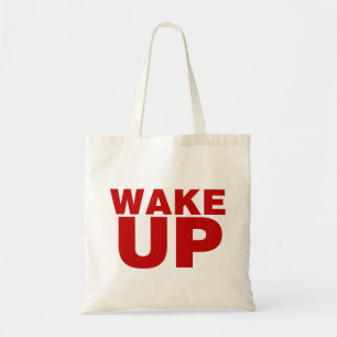 Wake Up Red Tote Bag