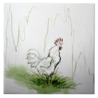 Wake Up !!! Rooster Crowiing Ceramic Tile