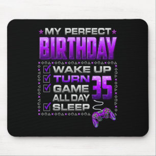 Wake Up Turn 35 Game All Day Gamer 35th Birthday P Mouse Pad