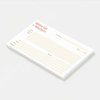 Wake Up + Wisdom Post-it Notes