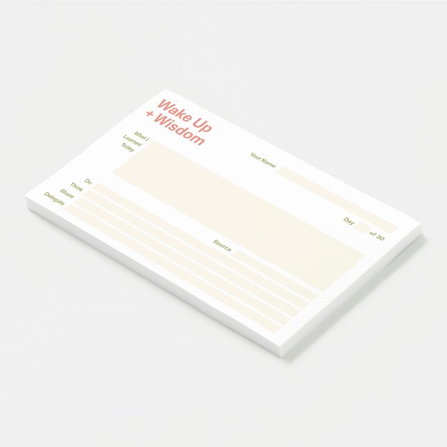 Wake Up + Wisdom Post-it Notes (Angled)