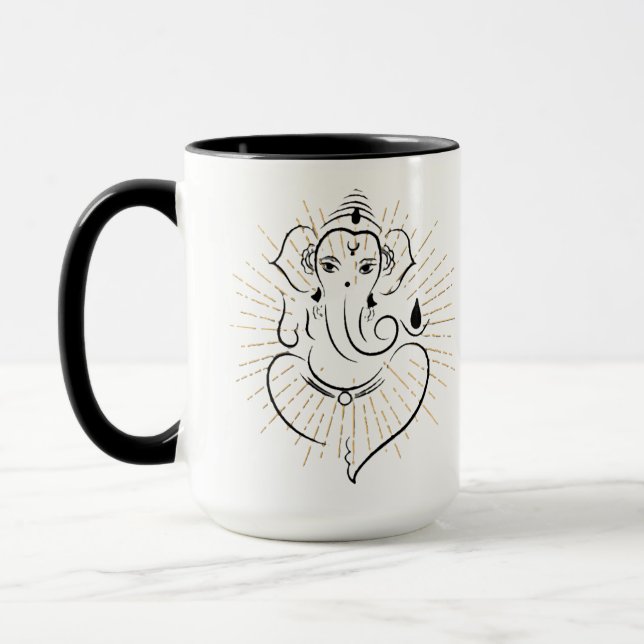 Wake up with Ganesh Mug (Left)