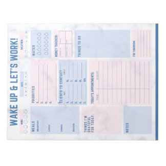 Wake Up & Work Notepad