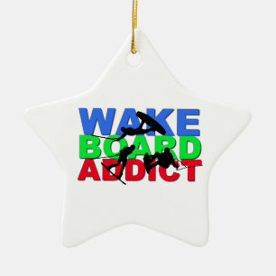 Wakeboard Addict Ceramic Tree Decoration