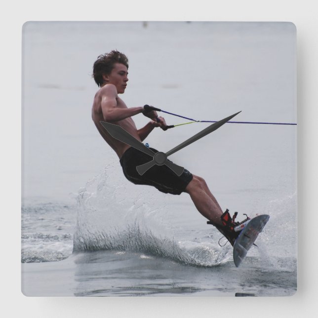 Wakeboard Angle Wall Clock (Front)