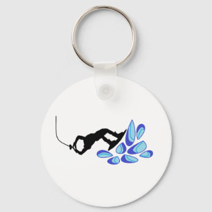 Wakeboard Blue Key Ring