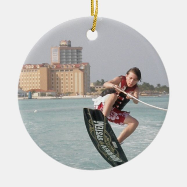 Wakeboard Jump Ornament (Front)