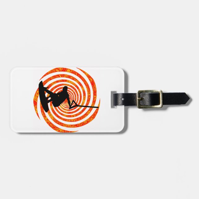 WAKEBOARD MAKES REVOLUTION LUGGAGE TAG (Front Horizontal)