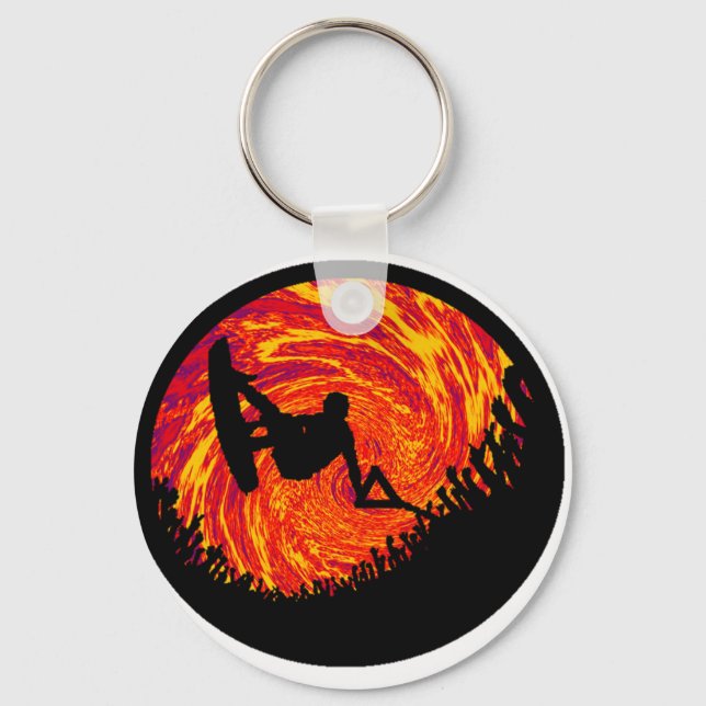 WAKEBOARD OVER SIGHTED KEY RING (Front)
