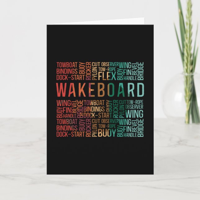 Wakeboard Quote Wakeboarder Wake Wakeboarding Card (Front)