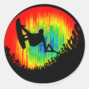 Wakeboard the Wakeboarder Classic Round Sticker
