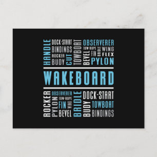 Wakeboard Wake Wakeboarder Lovers Wakeboarding Postcard