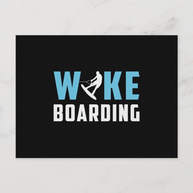 Wakeboard Wakeboarder Surfing Funny Wakeboarding Postcard (Front)