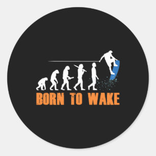 Wakeboard Wakeboarder Wakeboarding Freestyle Wake Classic Round Sticker