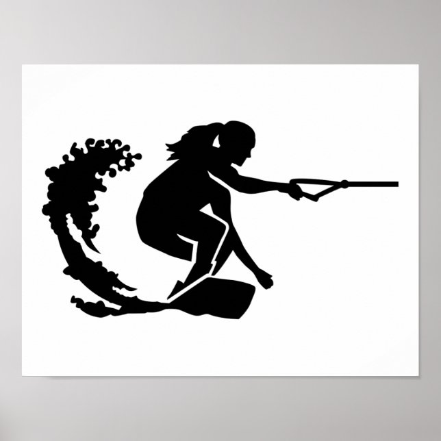Wakeboard woman poster (Front)