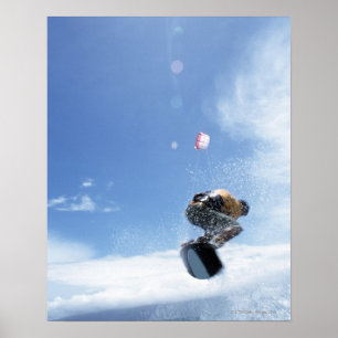 Wakeboarder Jumping Poster