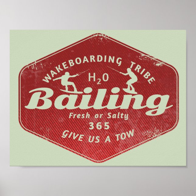 Wakeboarding bailing  poster (Front)