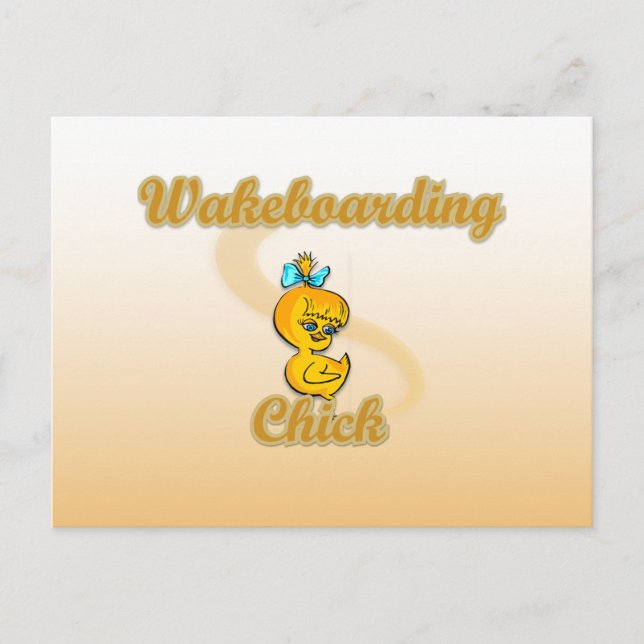 Wakeboarding Chick Postcard (Front)