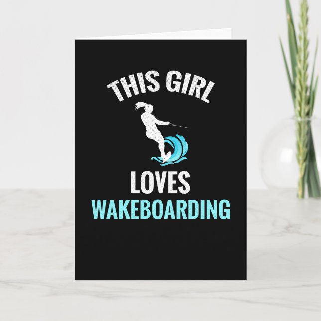 Wakeboarding For Women | Wakeboarder Wakeboard Card (Front)