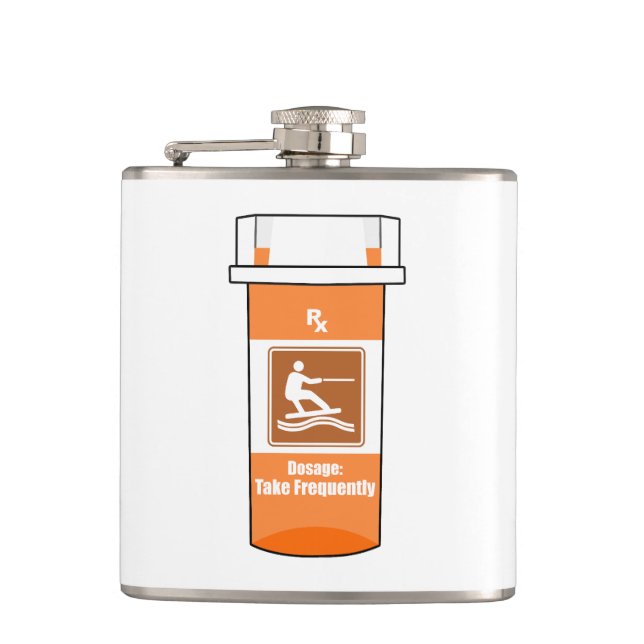 Wakeboarding Is My Drug Hip Flask (Front)