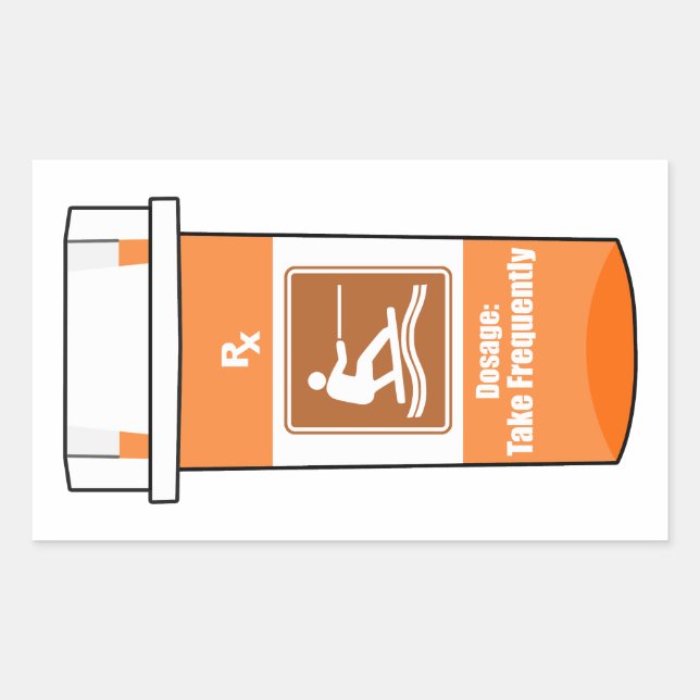 Wakeboarding Is My Drug Rectangular Sticker (Front)