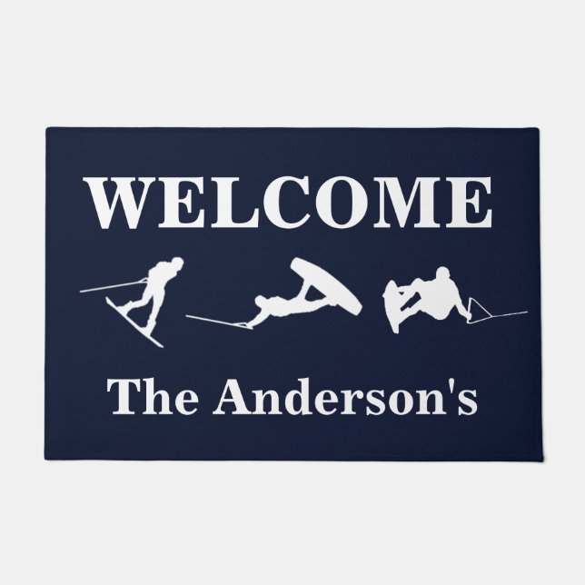 Wakeboarding Personalised Doormat (Front)