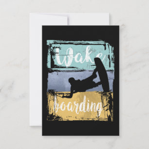Wakeboarding Retro Wakeboarder RSVP Card