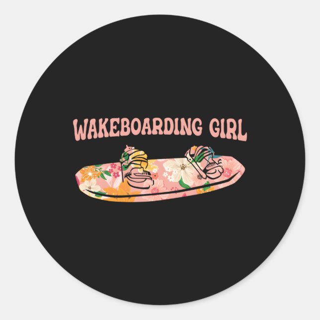 Wakeboarding Wakeboard Sport Hobby Wakeboarding Classic Round Sticker (Front)