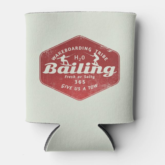 Wakeboarding Wakeboarder Can Cooler (Front)