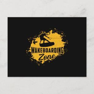Wakeboarding Zone Wake Cable Wakeboarder Wakeboard Postcard