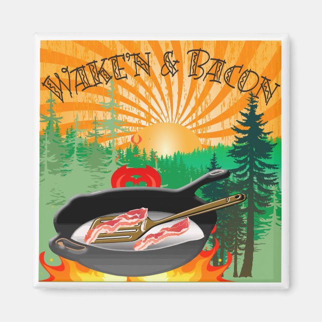 Wake'n & Bacon Magnet (Front)