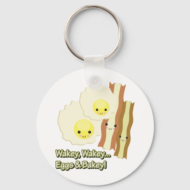wakey wakey eggs n bakey key ring (Front)