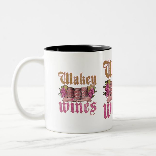 Wakey Wines Two-Tone Coffee Mug (Left)