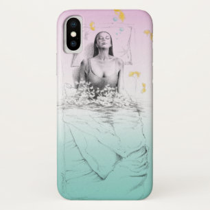 Waking up Woman Swimming Pastel colours Surreal ar iPhone X Case